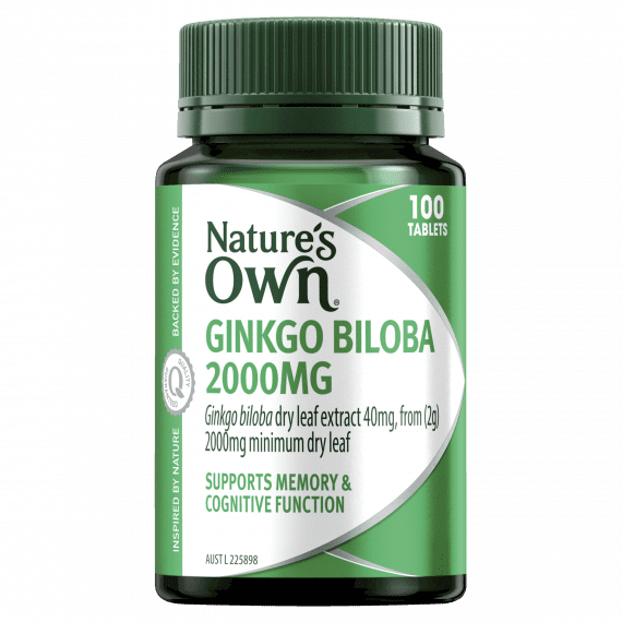 Natures Own Ginkgo Biloba 2000mg 100 Tablets