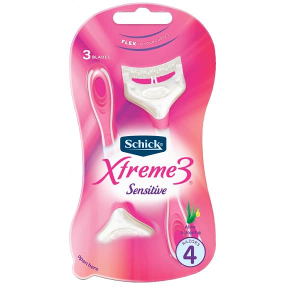 Schick Xtreme 3 Sensitive Womens Disposable Razors 4 Pack