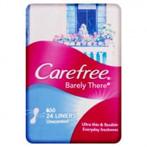 Carefree Barely There Unscented Panty Liner 24 Pack