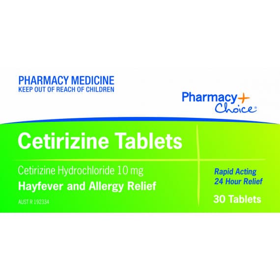 Pharmacy Choice Cetirizine Hayfever & Allergy 30 Tablets