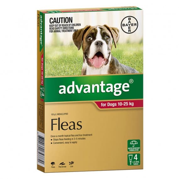 Advantage For Dogs 10-25kg 4 Pack
