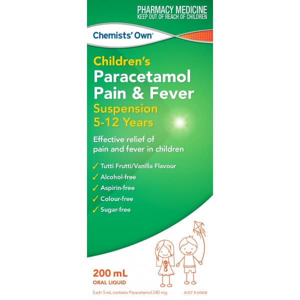 Buy Chemists Own Children Paracetamol 5 12 Years Suspension 200ml