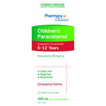Pharmacy Choice Childrens Paracetamol Oral Liquid 6-12 Years 200ml