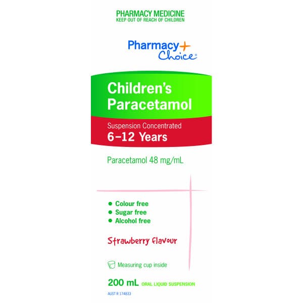 Pharmacy Choice Childrens Paracetamol Oral Liquid 612 Years 200ml
