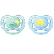 Avent Freeflow Fashion Soother 0-6m+ 2 Pack (Colour May Vary)