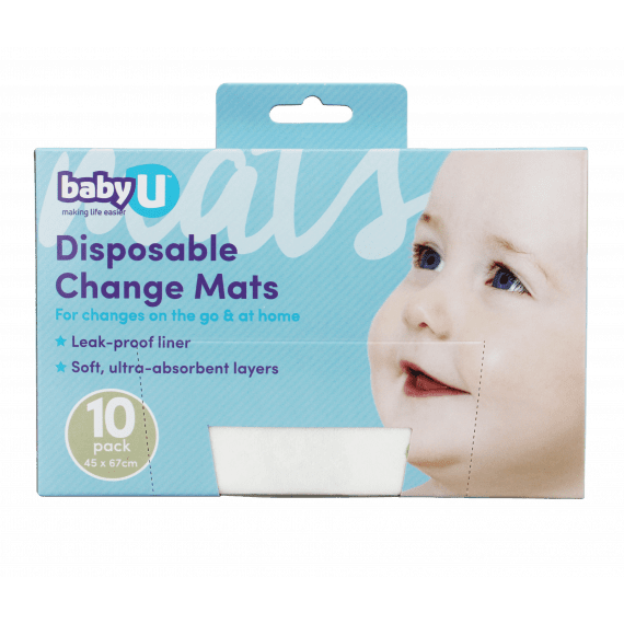 BabyU Disposable Change Mats 10 Pack