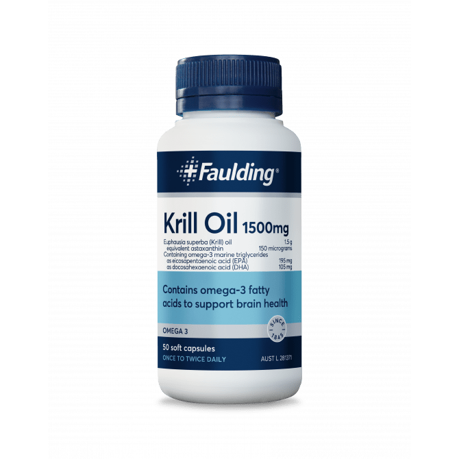 Buy Faulding High Strength Krill Oil 1500mg Soft Gel Capsules 50 Online