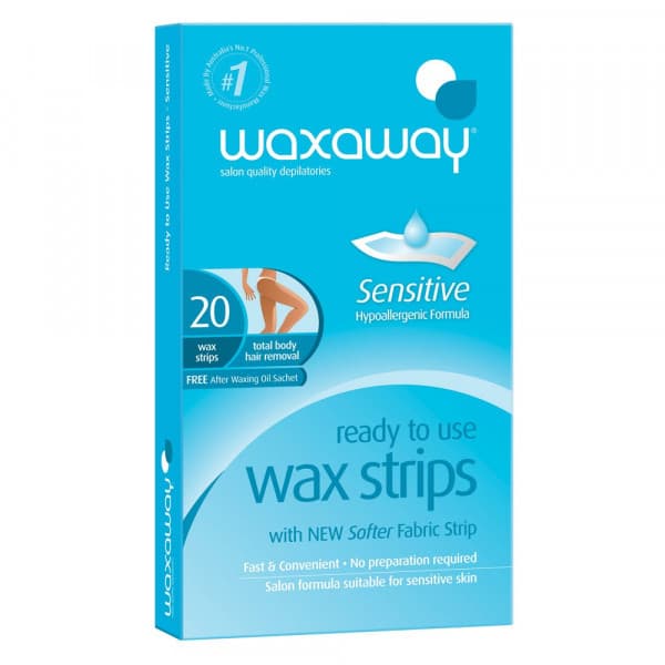 Buy Waxaway Ready To Use Wax Strips Sensitive 20 Pack Online Pharmacy