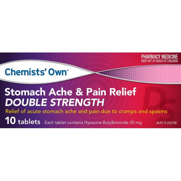 Buy Chemists Own Stomach Ache & Pain Relief Double Strength 20mg 10