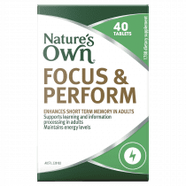 Natures Own Focus & Perform 40 Tablets