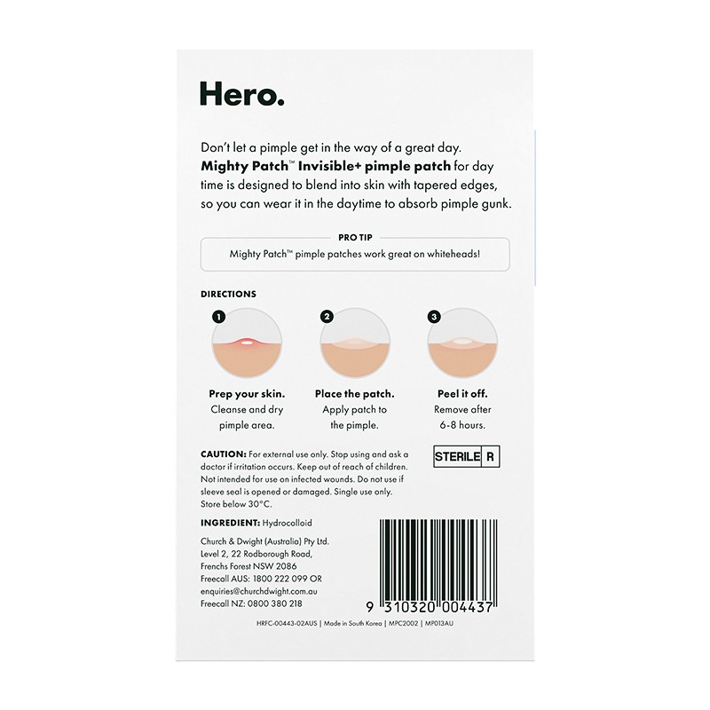 Mighty Patch Invisible Plus Buy Hero Mighty Patch Invisible Plus 24 Online at Pharmacy Direct