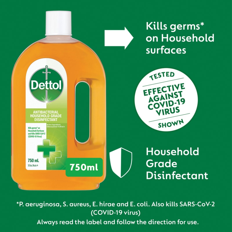 Buy Dettol Antiseptic Disinfectant Household Grade 750ml Online at